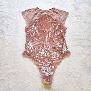 VICTORIA'S SECRET CRUSH VELVET BODY SUIT NWOT